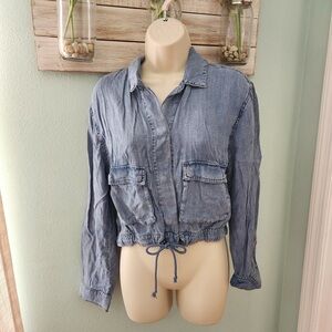 Denim Blue Women's Shirt Jacket